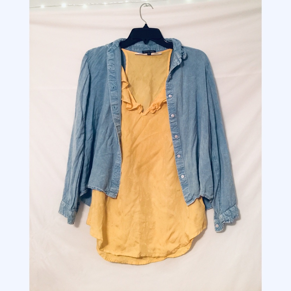 Twelfth Street by Cynthia Vincent Gold Silky Top